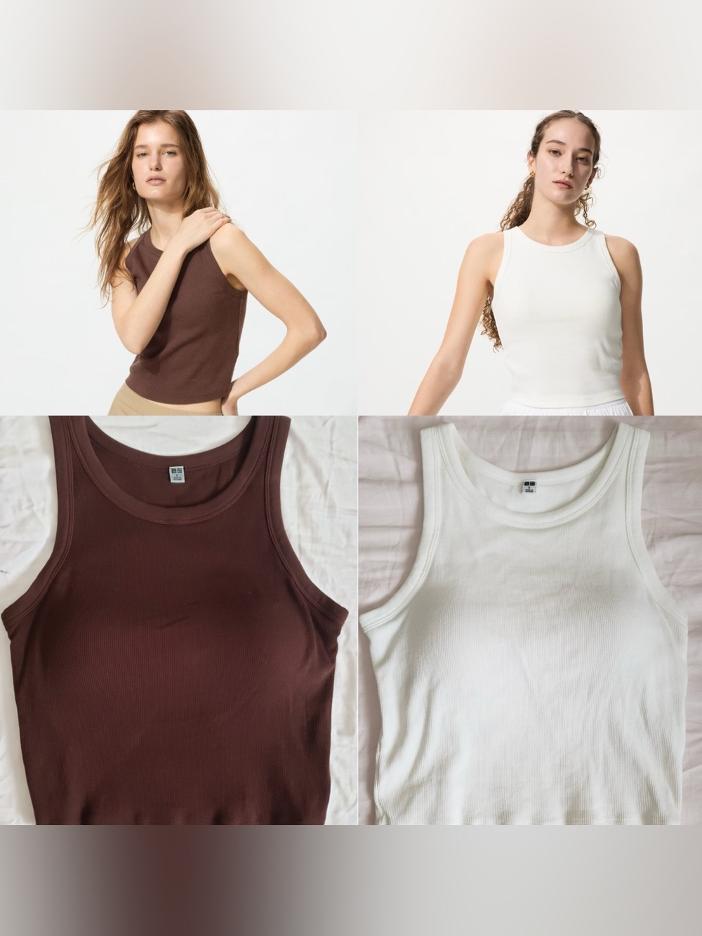 Uniqlo Ribbed Bra Tops Bundle Size S NWOT